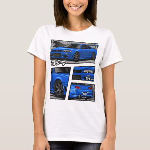 Skyline Gtr R34 Manga Lovers T-ShirtGTR R-34 Manga T-shirt