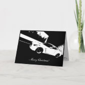 Skyline GTR Rolling shot met kerstfeestkaart Feestdagen Kaart (Voorkant)