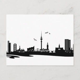 Skyline Hamburg Briefkaart