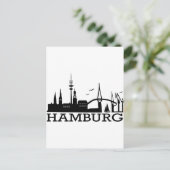 Skyline Hamburg Briefkaart (Staand voorkant)