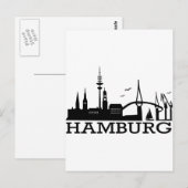 Skyline Hamburg Briefkaart (Voorkant / Achterkant)