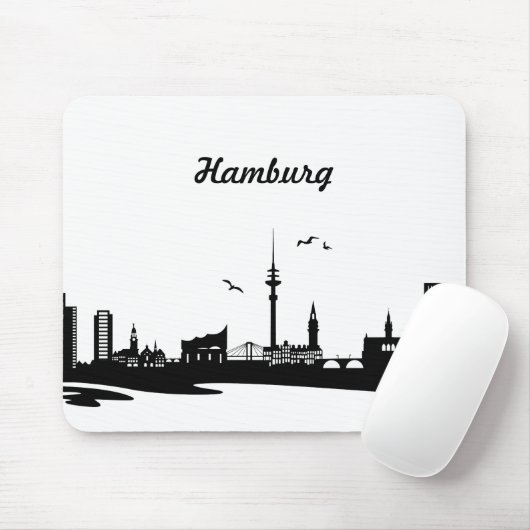 Skyline Hamburg Muismat (Met muis)