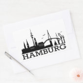 Skyline Hamburg Rechthoekige Sticker (Envelop)