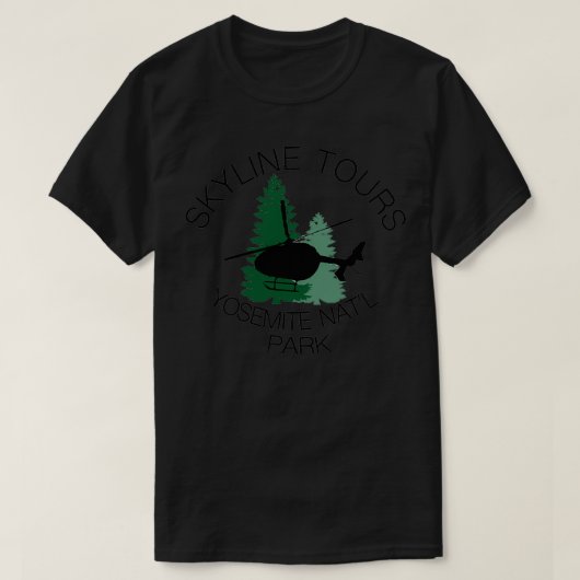 Skyline Helicopter Tours Yosemite National Park T-shirt (Design voorkant)