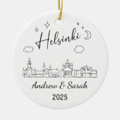 Skyline Helsinki Ornament, Finland Keramisch Ornament (Voorkant)