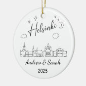 Skyline Helsinki Ornament, Finland Keramisch Ornament (Links)
