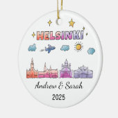 Skyline Helsinki Ornament, Finland Keramisch Ornament (Links)