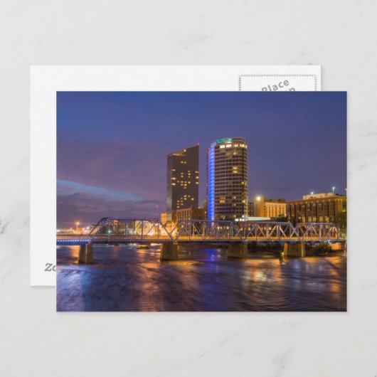 Skyline in Dusk, op de Grote rivier Briefkaart (Voorkant / Achterkant)