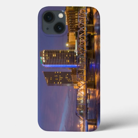 Skyline in Dusk, op de Grote rivier Case-Mate iPhone Case (Achterkant)