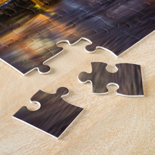 Skyline in Dusk, op de Grote rivier Legpuzzel (Zijkant)