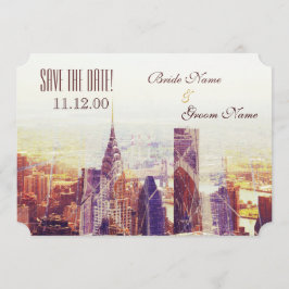 skyline in New York Save The Date