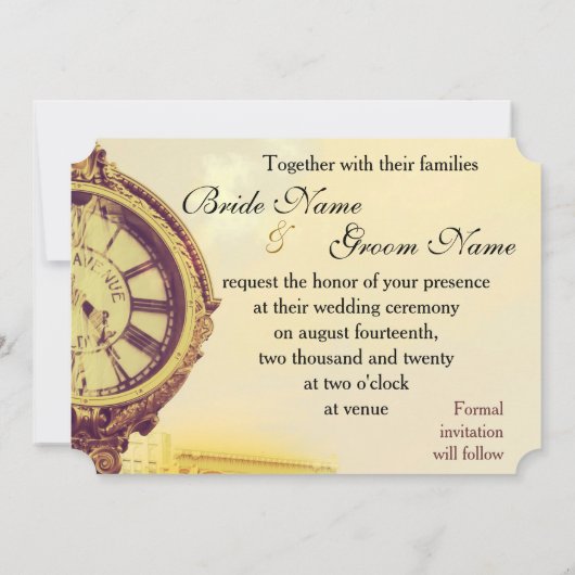 skyline in New York Save The Date (Achterkant)