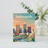 Skyline Indiana Briefkaart (Staand voorkant)