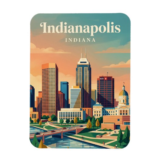 Skyline Indiana Magneet (Verticaal)