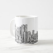 Skyline inkt van New York Koffiemok (Voorkant links)