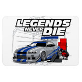 SKYLINE LEGENDS STERVEN NOOIT! MAGNEET (Horizontaal)