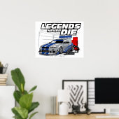 SKYLINE LEGENDS STERVEN NOOIT! POSTER (Thuiskantoor)