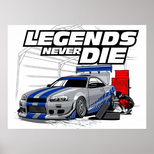 SKYLINE LEGENDS STERVEN NOOIT! POSTER (Voorkant)