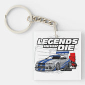 SKYLINE LEGENDS STERVEN NOOIT! SLEUTELHANGER (voorkant)