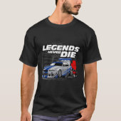 SKYLINE LEGENDS STERVEN NOOIT! T-SHIRT (Voorkant)
