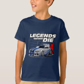 SKYLINE LEGENDS STERVEN NOOIT! T-SHIRT (Voorkant)
