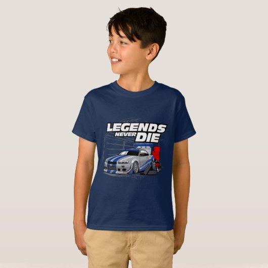 SKYLINE LEGENDS STERVEN NOOIT! T-SHIRT (Voorkant volledig)