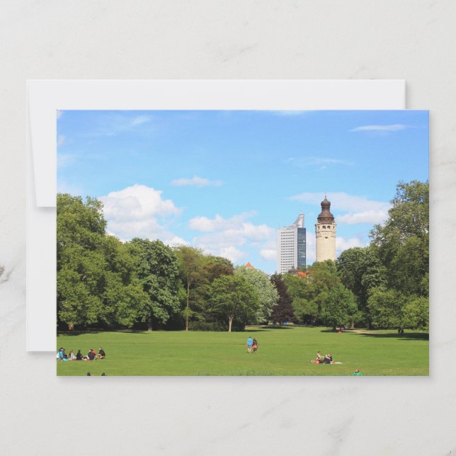 Skyline Leipzig Rathaus Hochhaus (Voorkant)