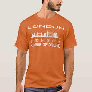 Skyline Londen Silhouet GPS Coördinaten 1 T-shirt