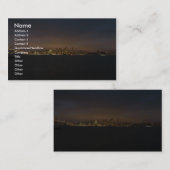 Skyline met verlichte stadskloed in wolken op SA Visitekaartje (Voorkant / Achterkant)