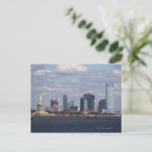Skyline met Vrijheidsstandbeeld Briefkaart (Staand voorkant)