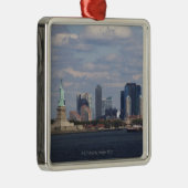 Skyline met Vrijheidsstandbeeld Metalen Ornament (Rechts)