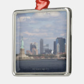 Skyline met Vrijheidsstandbeeld Metalen Ornament (Links)