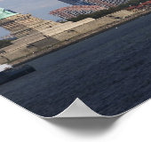 Skyline met Vrijheidsstandbeeld Poster (Hoek)