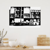 Skyline met WRX Impreza Sti Poster (Keuken)