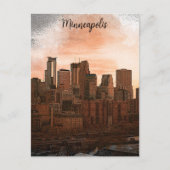 skyline Minneapolis Briefkaart (Voorkant)