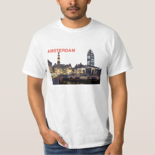 skyline_nacht_7 AMSTERDAM , WELKOM TO HOLLAND ... T-shirt