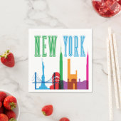 Skyline Napkins van New York Servet (Insitu)