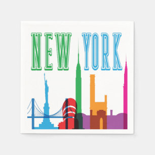 Skyline Napkins van New York Servet