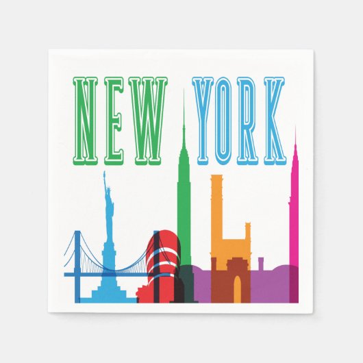 Skyline Napkins van New York Servet (Voorkant)