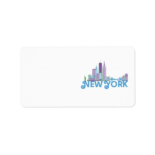Skyline New York Etiket (Voorkant)