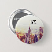 skyline New York-knop Ronde Button 5,7 Cm (Voorkant /achterkant)