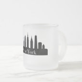 Skyline New York Matglas Koffiemok (Voorkant rechts)