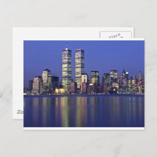Skyline New York met World Trade Center Briefkaart (Voorkant / Achterkant)