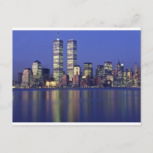 Skyline New York met World Trade Center Briefkaart (Voorkant)