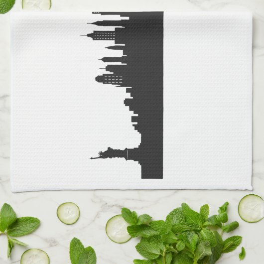 Skyline New York Theedoek (Gevouwen)