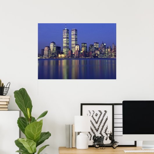 Skyline NYC met World Trade Center Poster (Thuiskantoor)