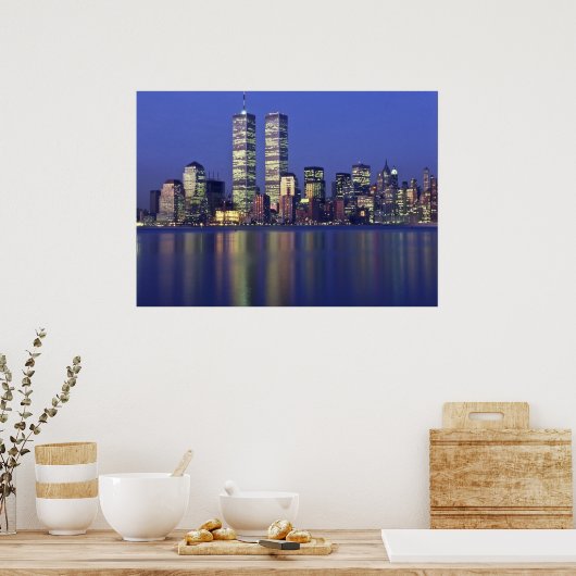 Skyline NYC met World Trade Center Poster (Keuken)