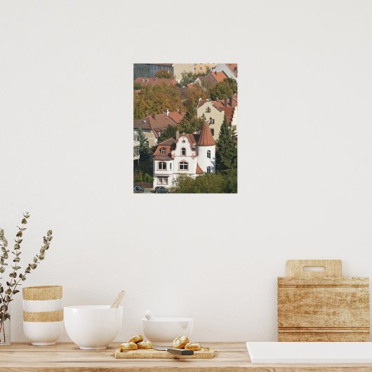 Skyline of Bamberg, Duitsland Poster (Keuken)