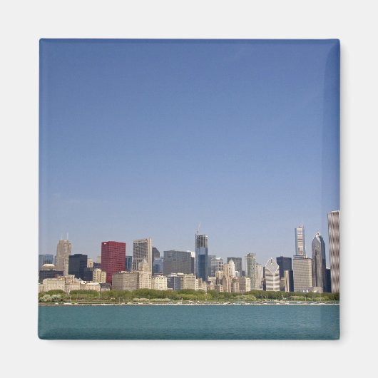 Skyline of Chicago, Illinois, Verenigde Staten. Magneet (Voorkant)