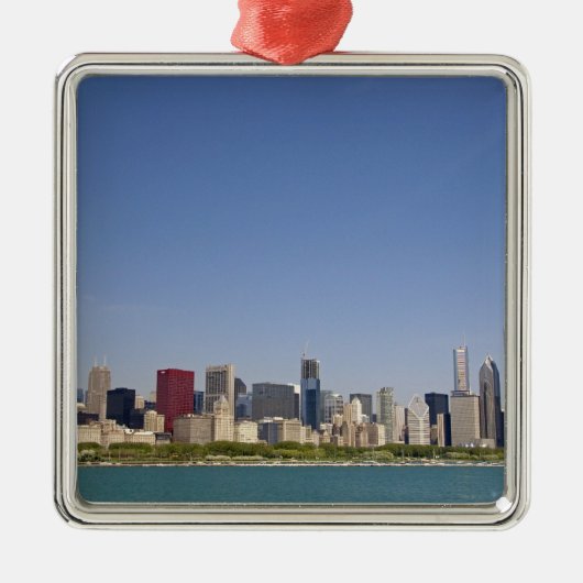 Skyline of Chicago, Illinois, Verenigde Staten. Metalen Ornament (Voorkant)